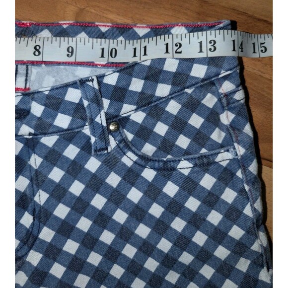 Kate Spade Jeans Women's 27" Inseam 23" Blue Diamond Play Hooky Perry Street EUC - Picture 6 of 10